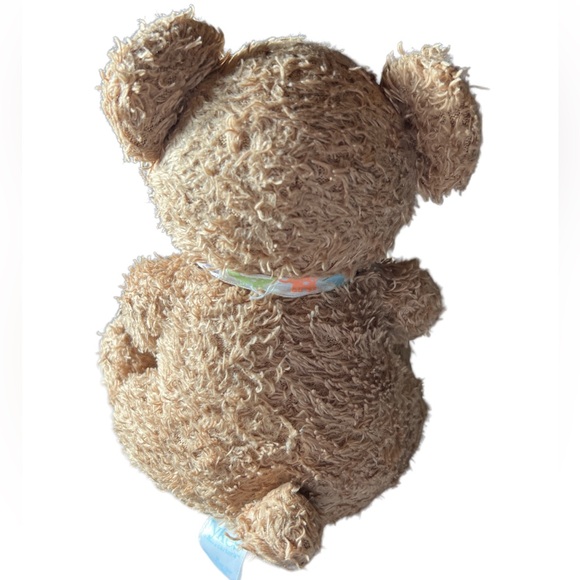 Prestige Toy Corp Tykes Brown Plush Teddy Bear W/ Rattle Animal Print Bow #93986 - Picture 3 of 5